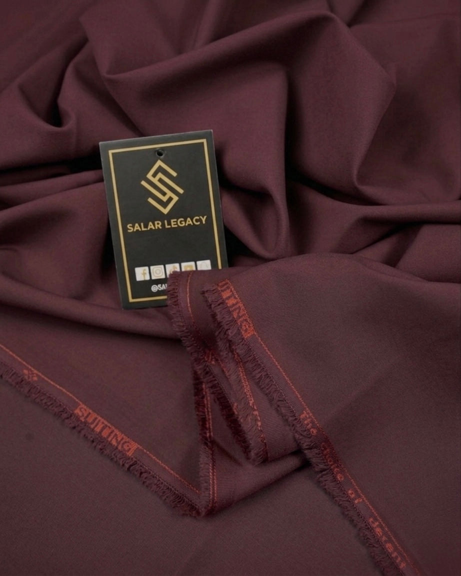GUL E DAWOODI WASH & WEAR DEEP BURGUNDAY