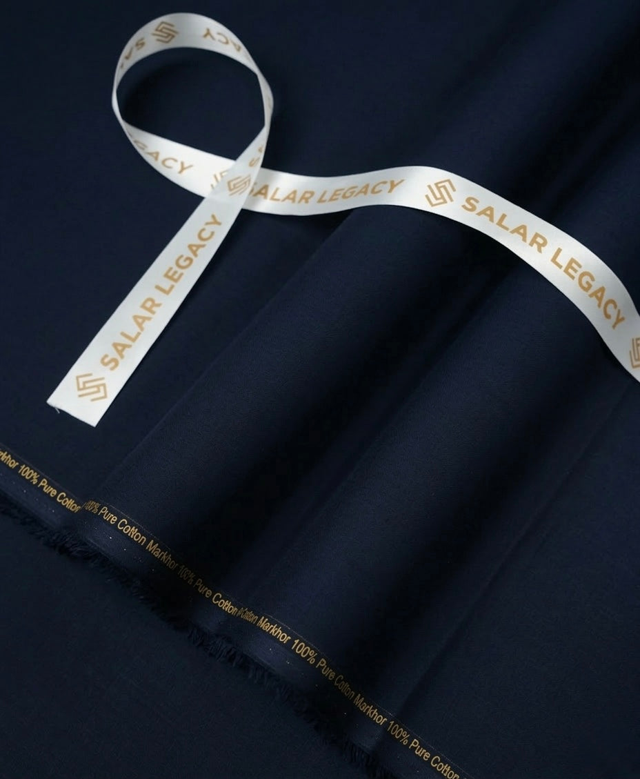 MARKHOR PREMIUM COTTON FABRIC – DEEP NAVY
