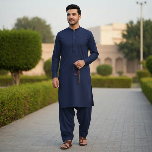 Royal Boski Wrinkle Free All Season Fabric Navy Blue