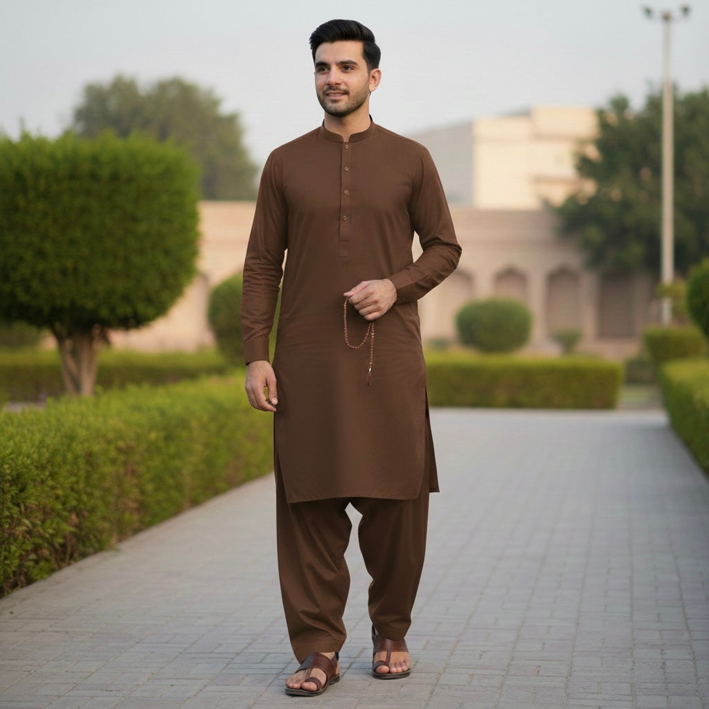 Royal Boski Wrinkle Free All Season Fabric Coffee Brown